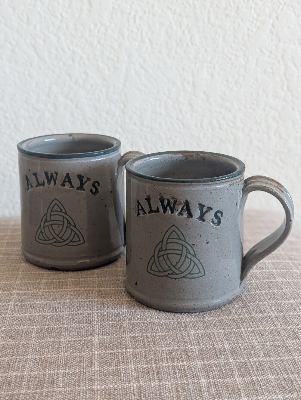 Set of 2 Harry Potter Always 16oz Handcrafted Celtic Stoneware mugs